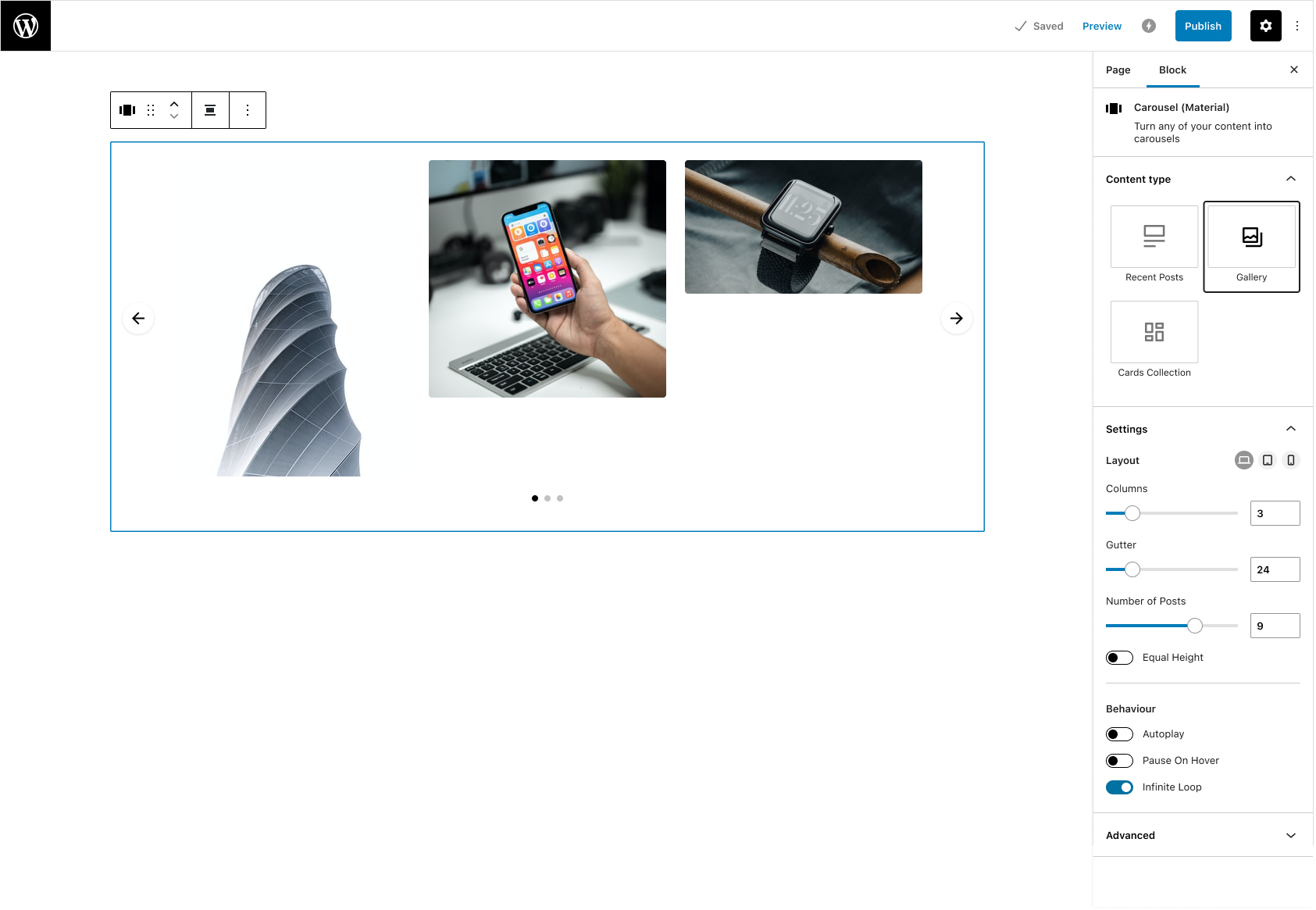 Carausel - Gallery - Filled