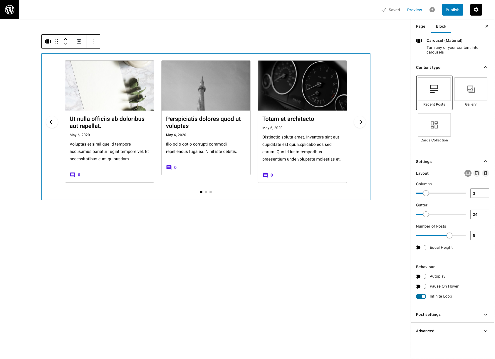 Carausel - Recent posts