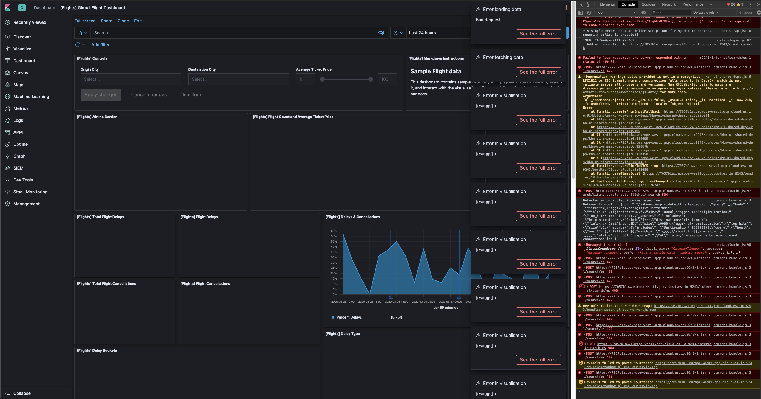 Kibana 7.7.0BC1 breaks search, discovery and dashboarding · Issue ...