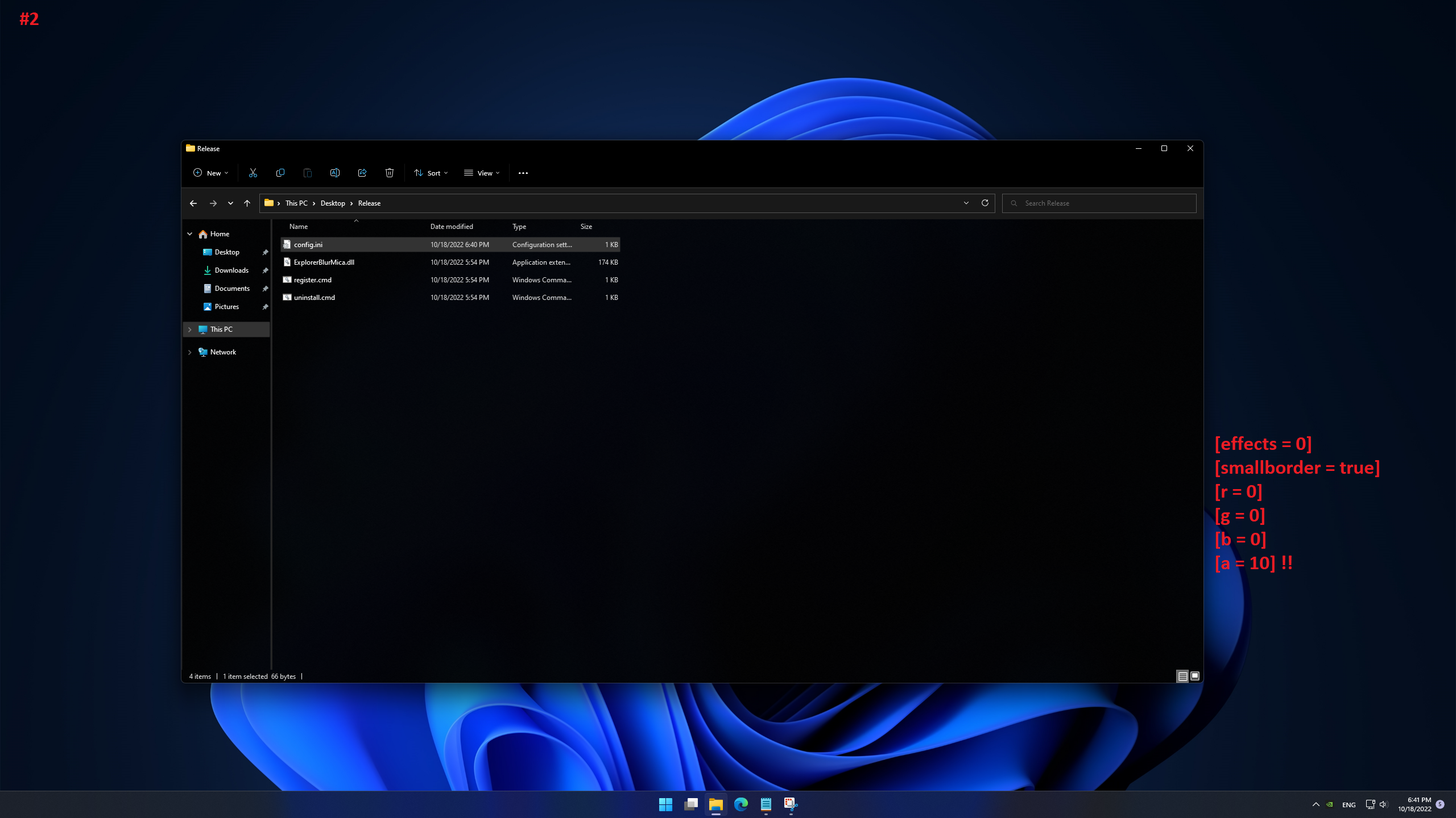 W11 - 22H2 issues · Issue #5 · Maplespe/ExplorerBlurMica · GitHub