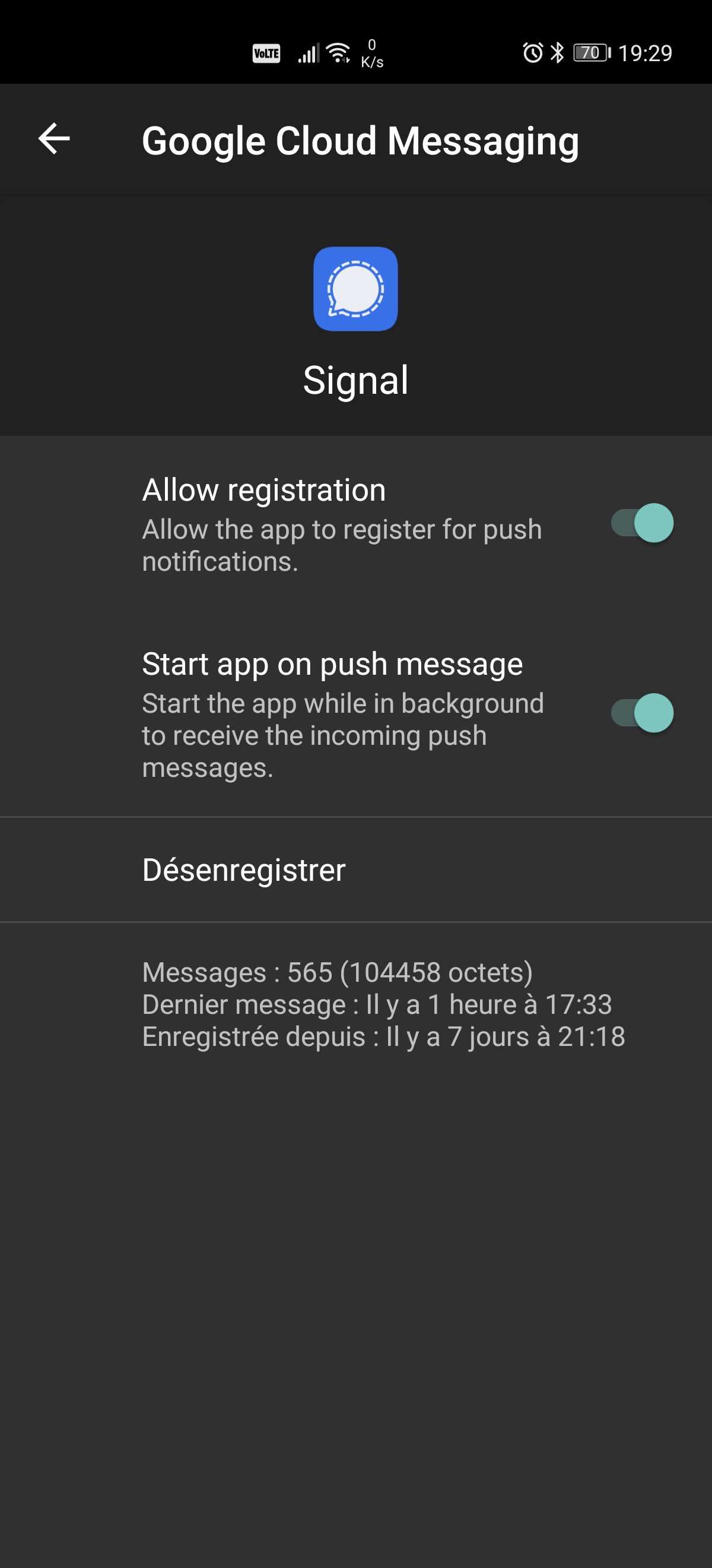 Signal can't use Google Cloud Messaging (Notification push) · Issue ...