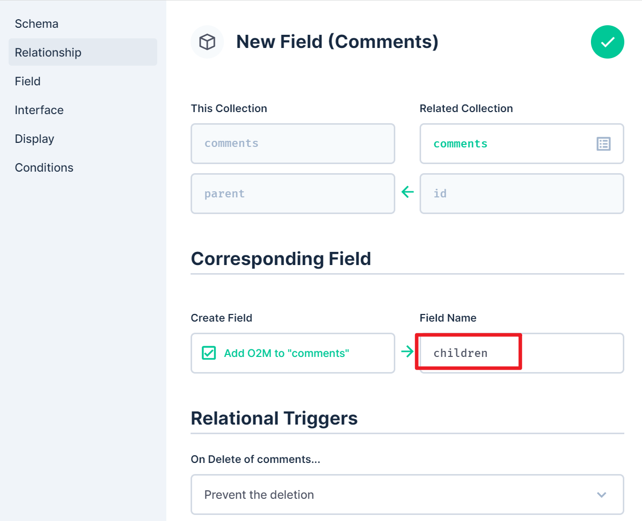 Generated O2M field from M2O advanced field creation isn't configured ...