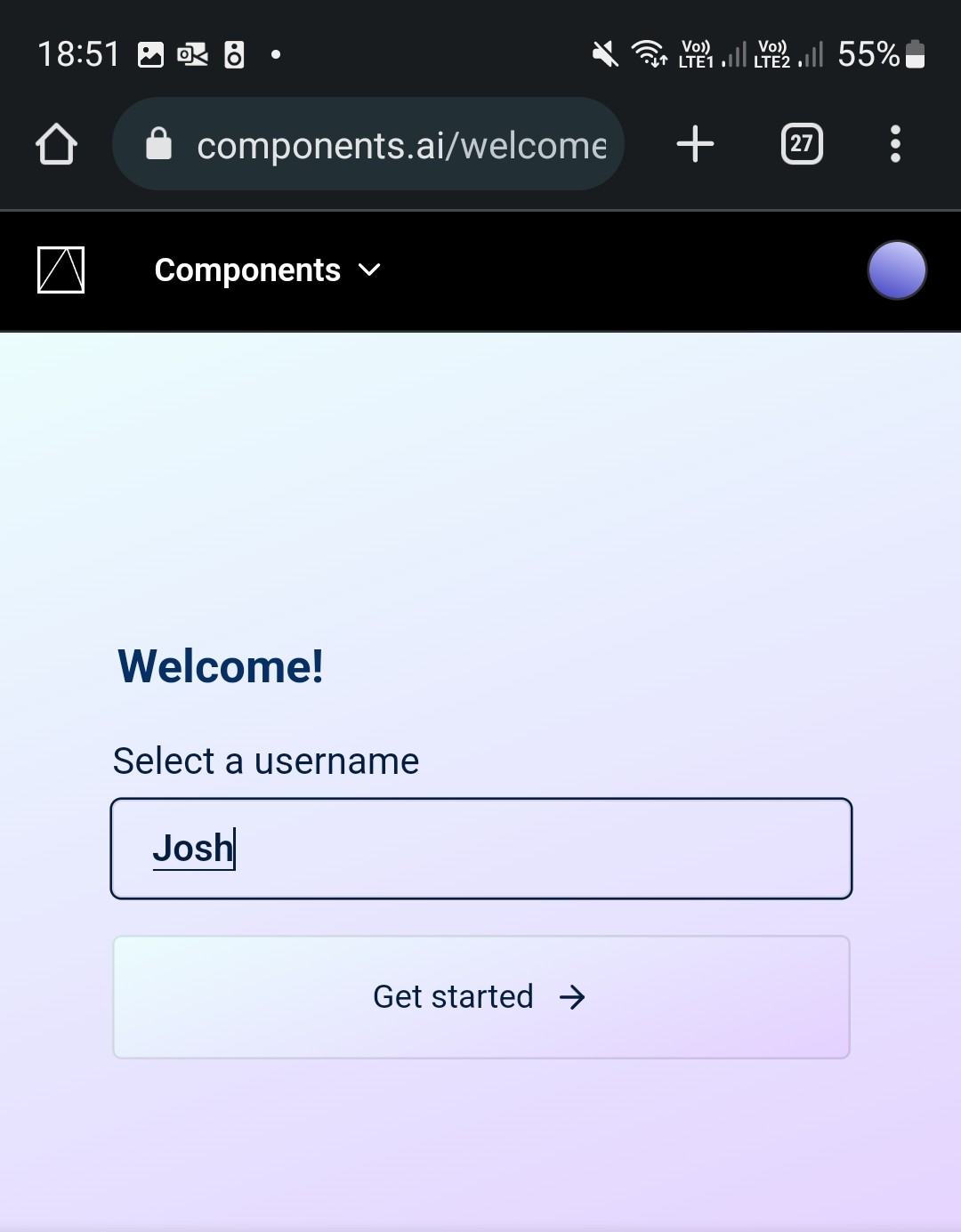 Sign-up username validation · Issue #8 · components-ai/issues · GitHub