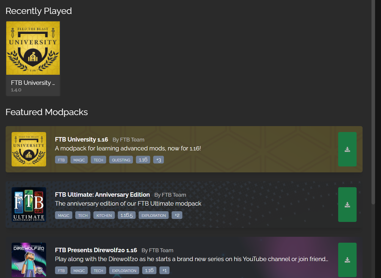 Only FTB Apps show up in my library or in the search feature · Issue ...