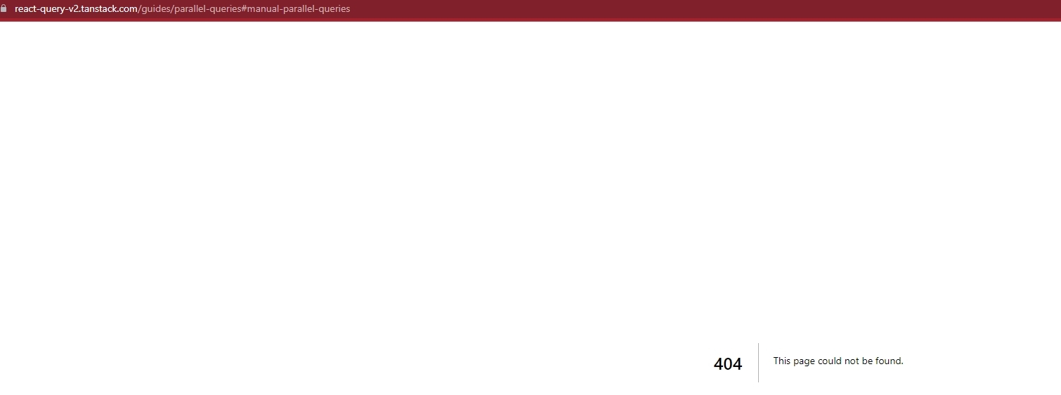 Manual Query page search result leads to 40 · Issue #2958 · TanStack ...