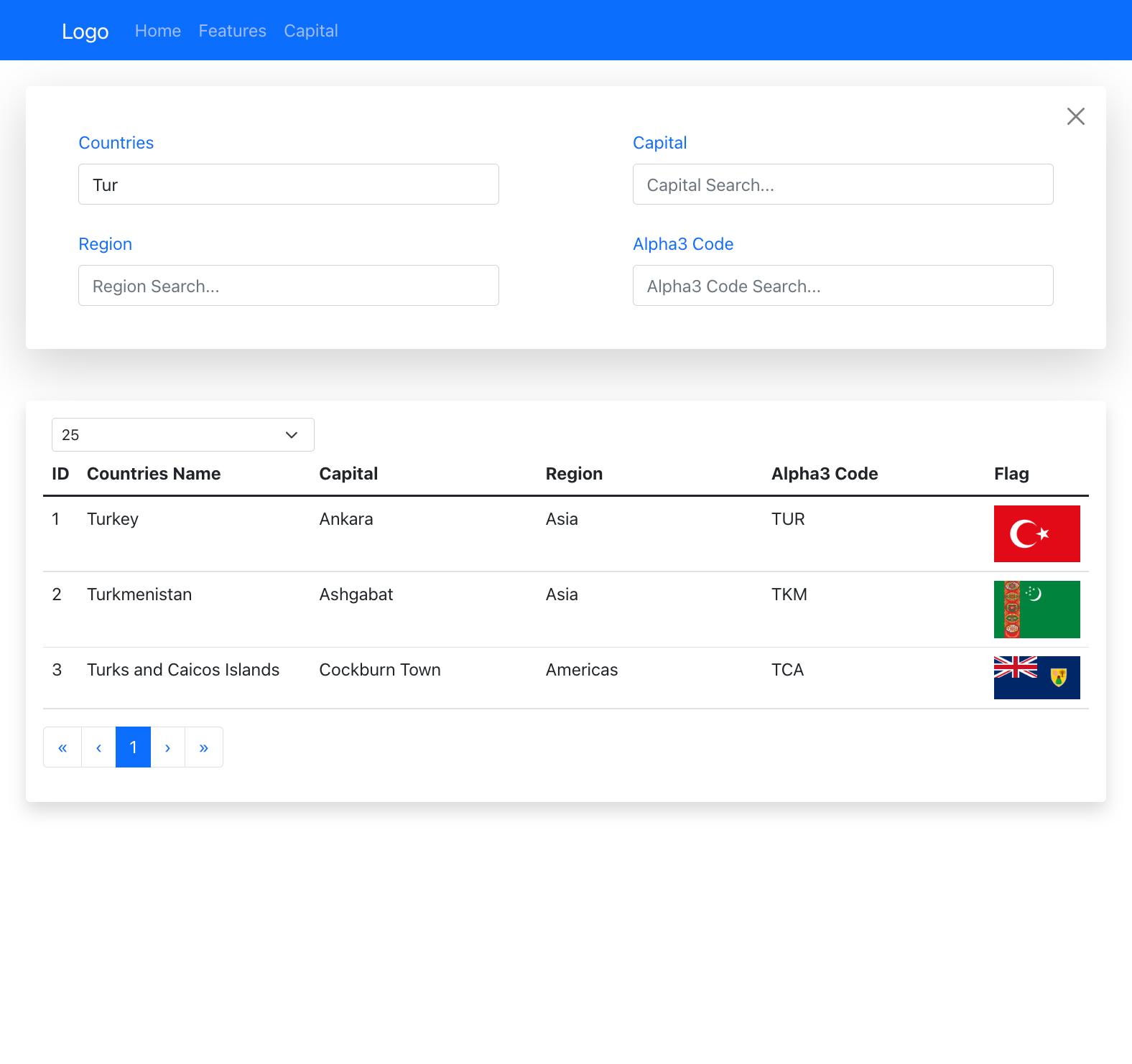 GitHub - furkanbicak/countries