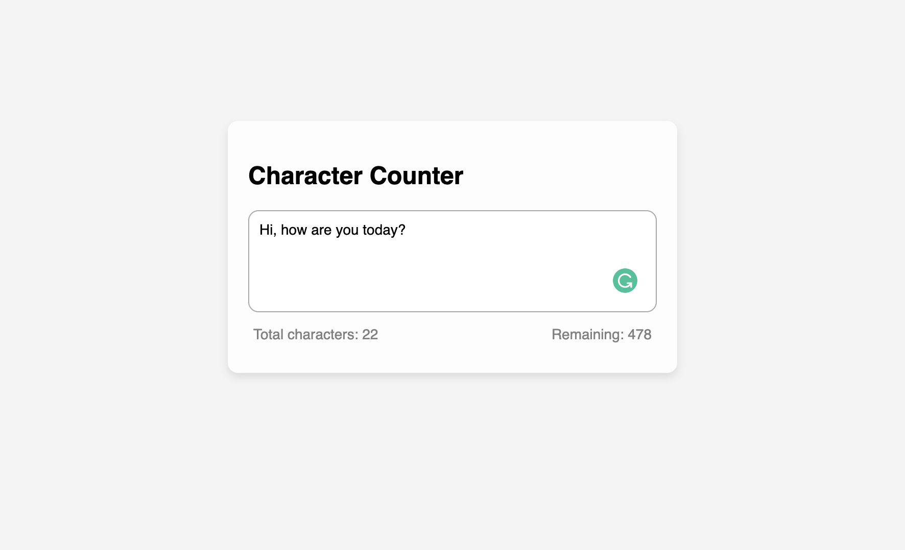 Github Samwpr Character Counter