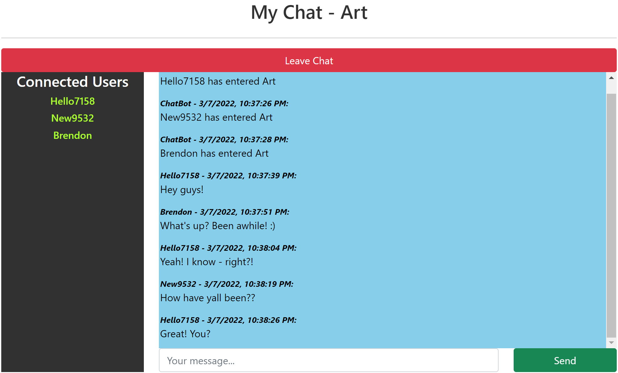 GitHub - BrendonH18/ChatApp