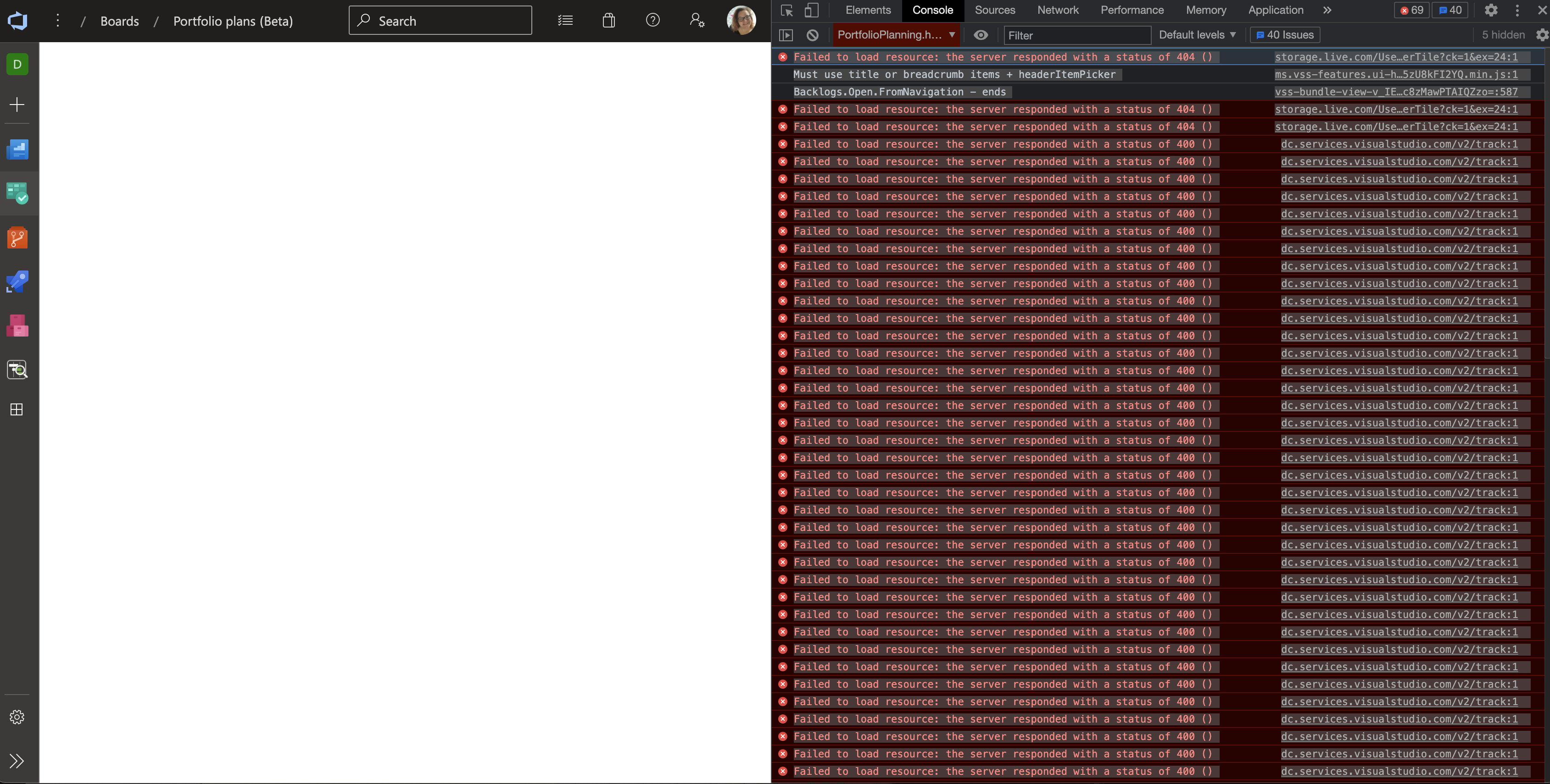 When changing names of work items Portfolio Plan fails to load and ...