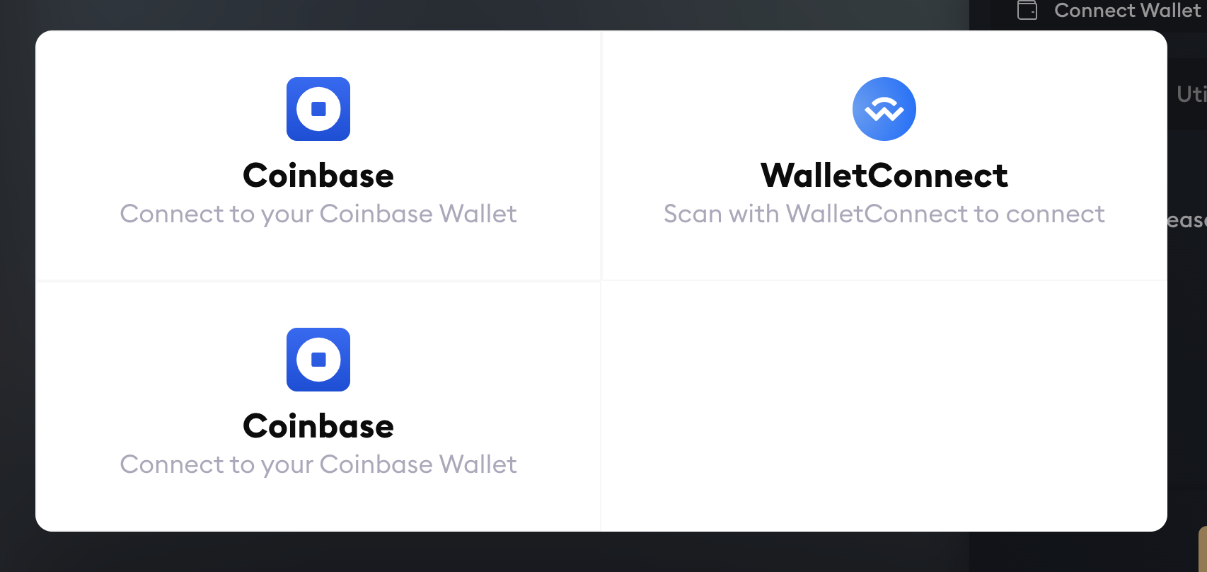 Coinbase Wallet configuration produces weird behavior on browser's