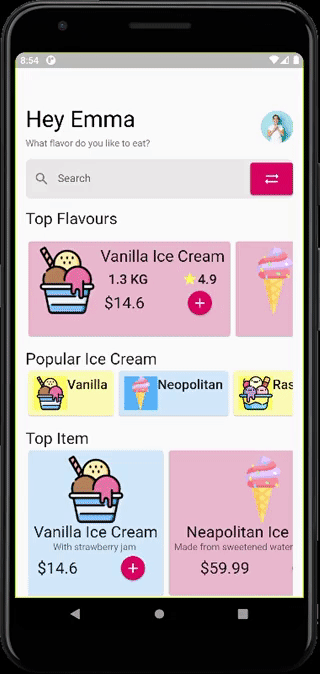 GitHub - alpersln/Ice-Cream-Shop-UI-Clone
