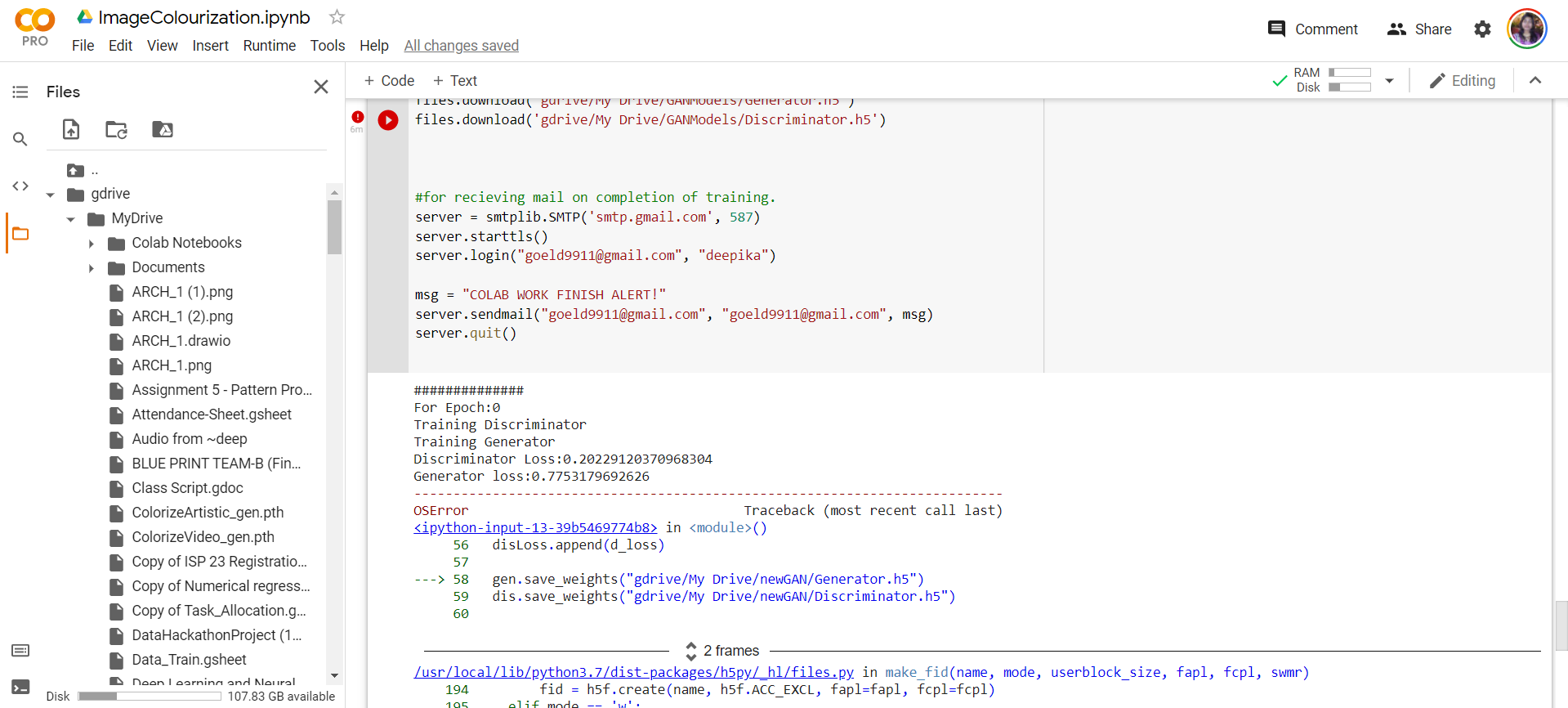 Issue with loading save weights file · Issue #1 · PartheshSoni/Image ...