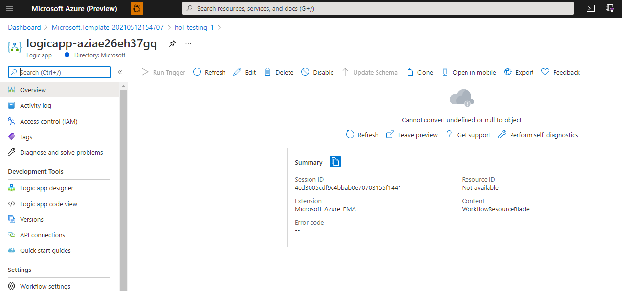Logic App Cannot convert undefined or null to object error · Issue 91