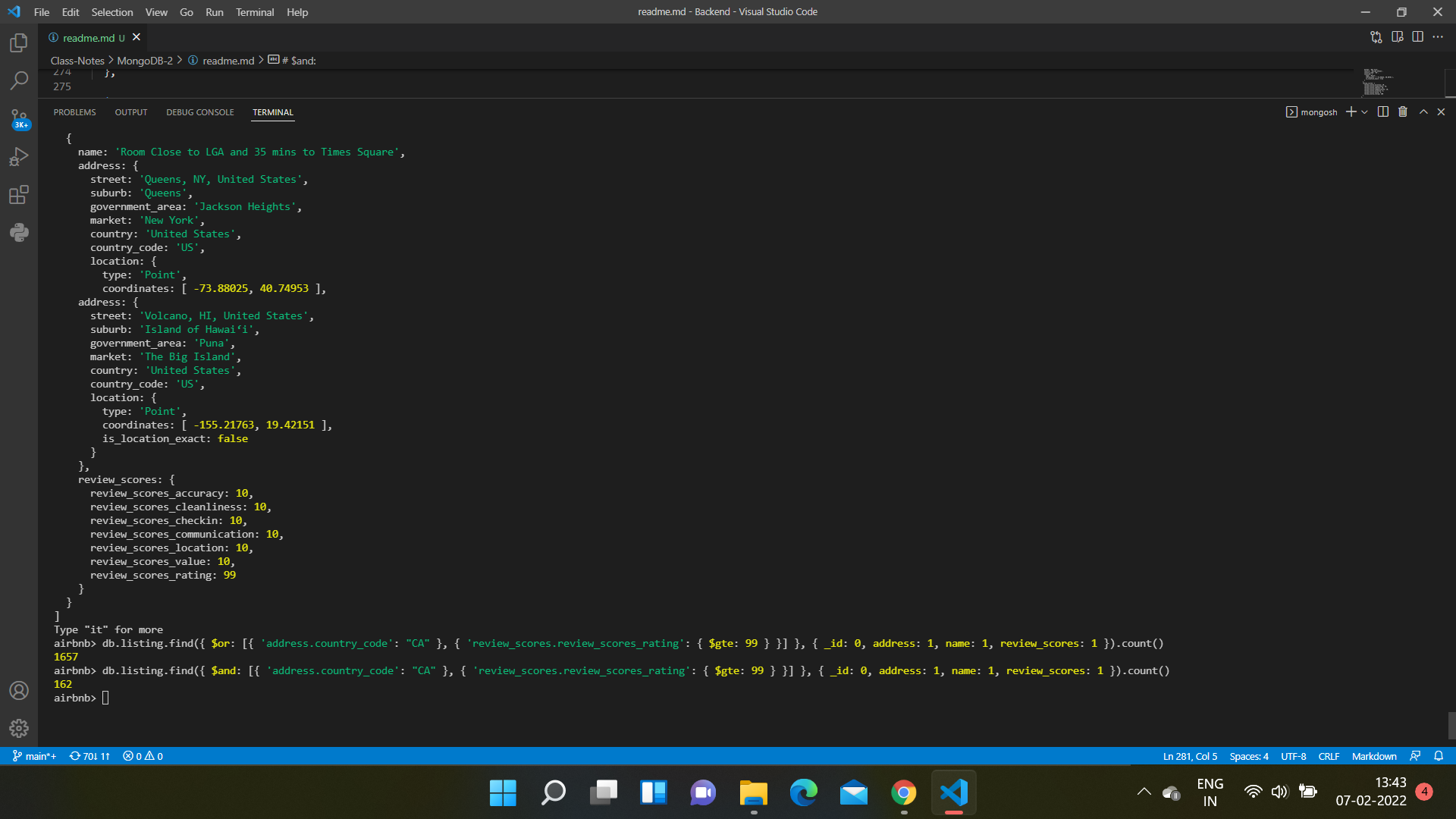 GitHub - Satyamall/Backend-MongoDB-2-with-airbnb-json-data