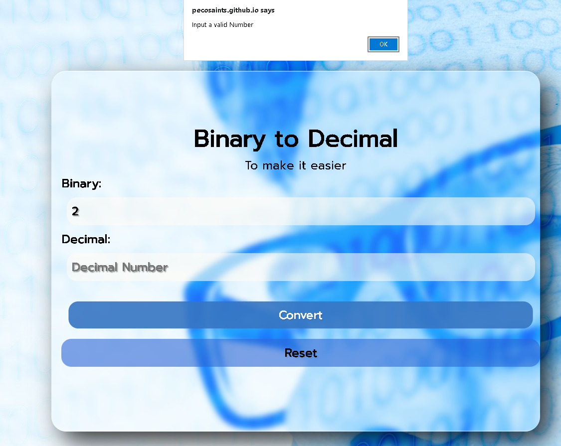 GitHub - pecosaints/Binary-Converter: A numeric converser from binary ...