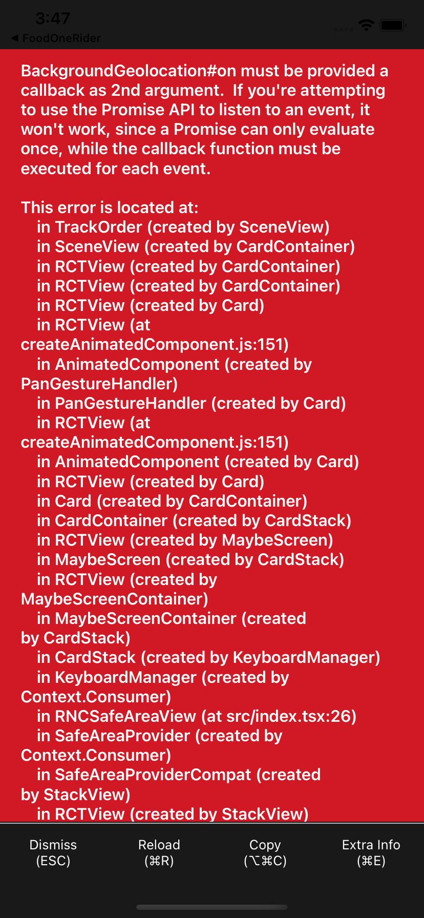 app will not working on IOS 11 pro simulator · Issue 1274