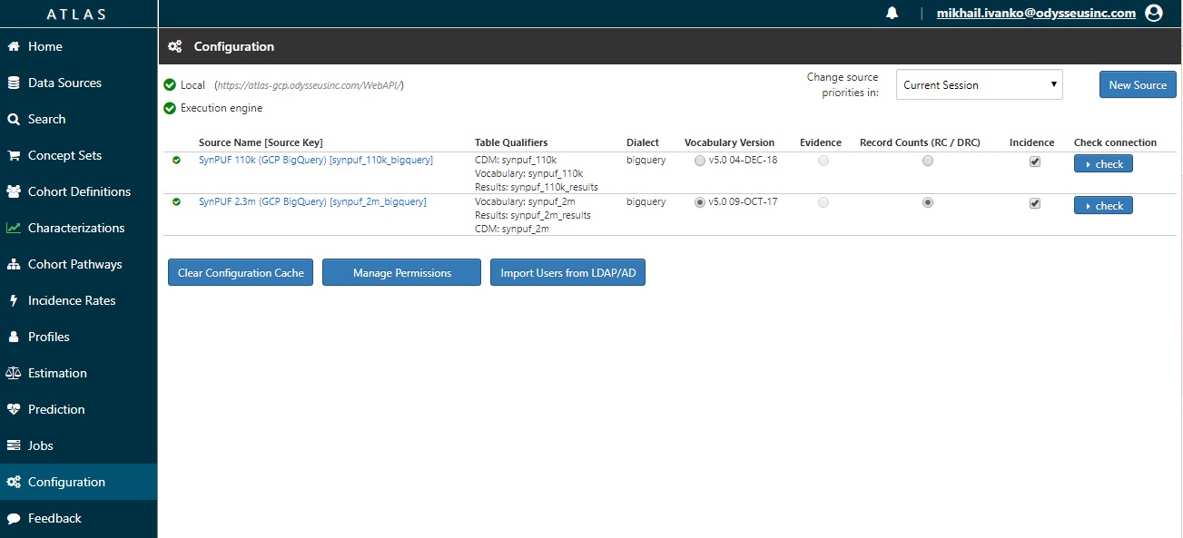 Checkboxes aren't set for all existing source daimons in DataSource
