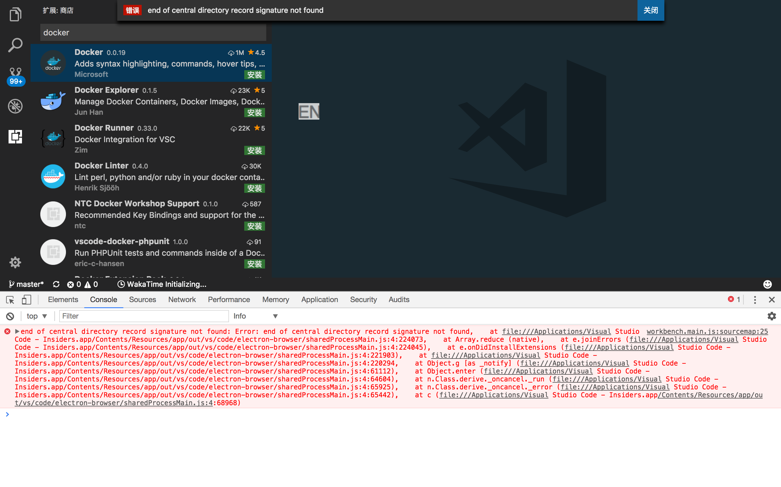 docker extension install failed · Issue 36460 · microsoft/vscode · GitHub