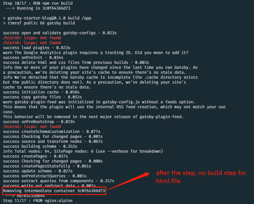 Segfault inside Docker container without output missing Sharp packages ...