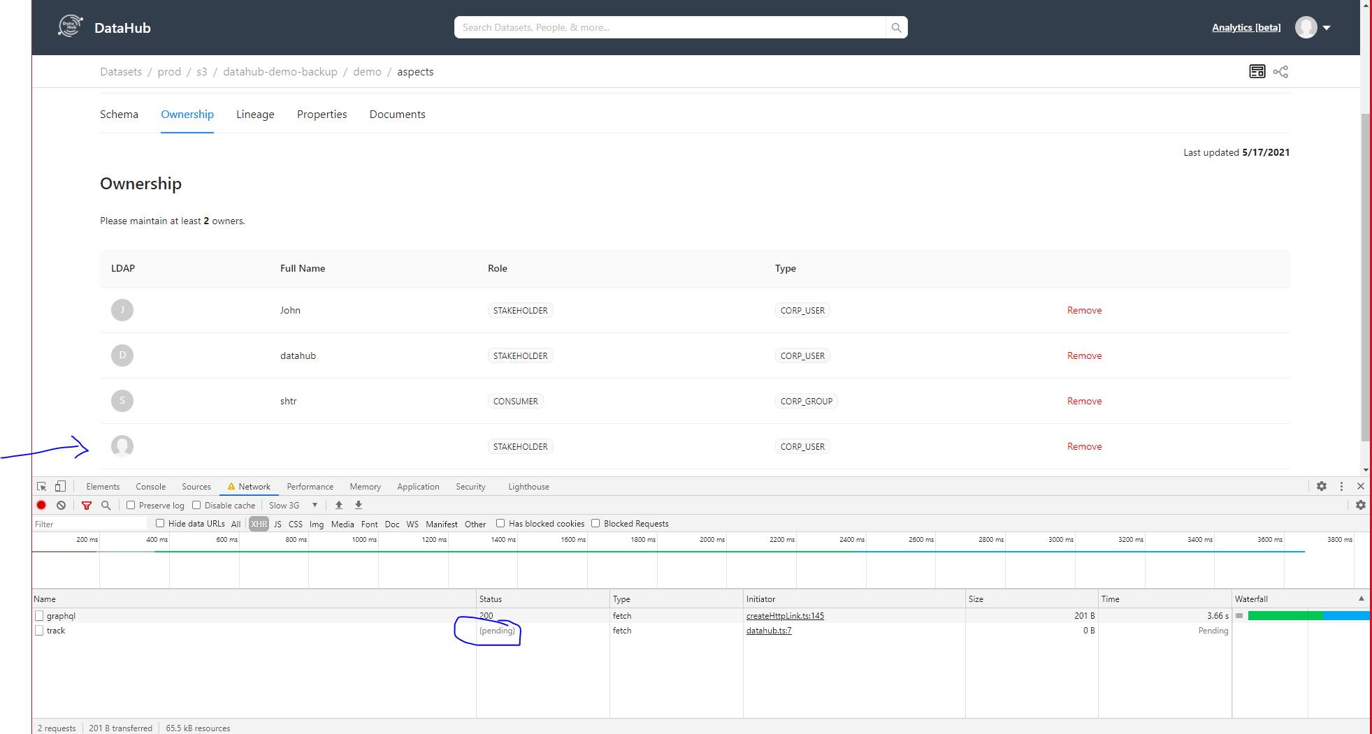 While adding user if ui waits for api response there should be a loader