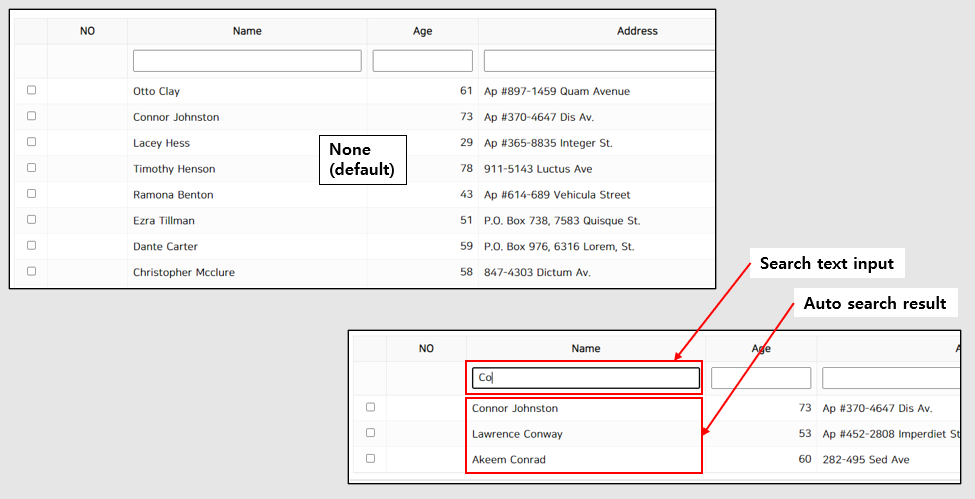 Is it possible "Search Row"? · Issue #1284 · nhn/tui.grid · GitHub