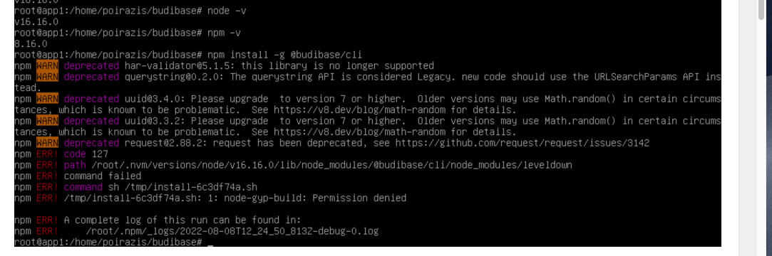 error installing @budibase/cli on debian latest · Budibase budibase ...