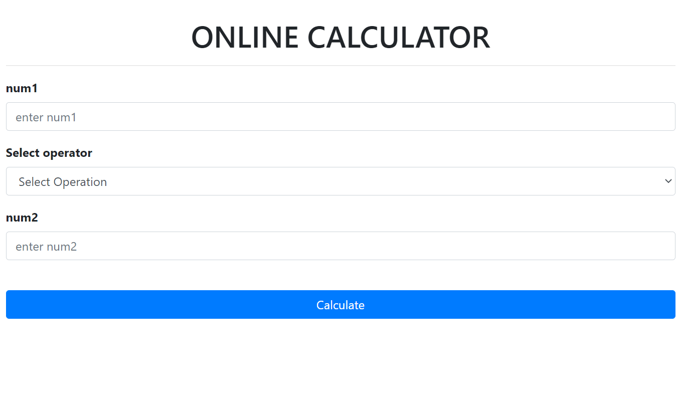 Task - Bootstrap - Forms - Online Calculator · akash-coded mern ...