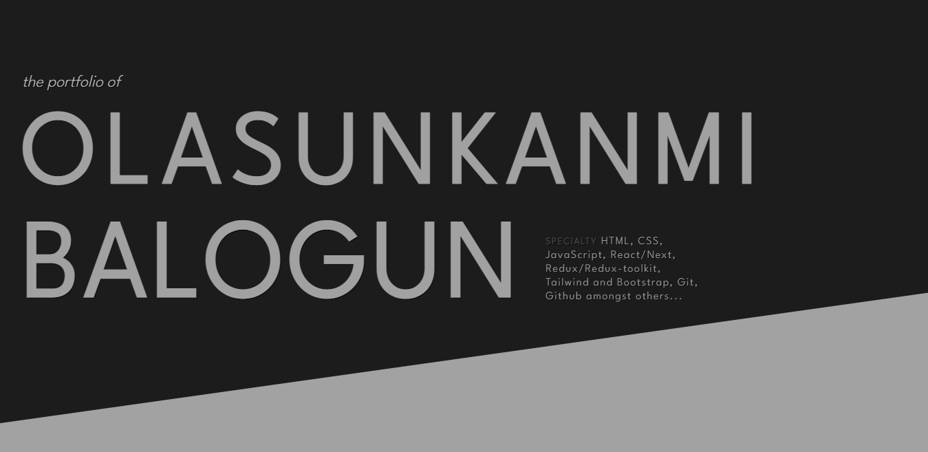 Olasunkanmi — Front-end Developer