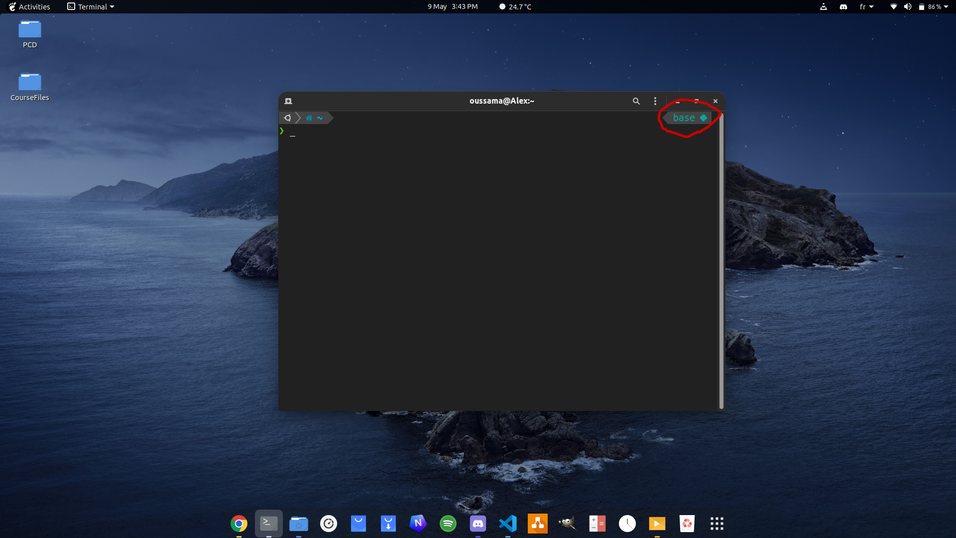 prompt saying base in left of terminal · Issue #1383 · romkatv ...