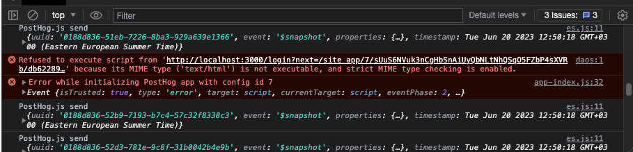 MIME error on frontend apps · Issue #16152 · PostHog/posthog · GitHub