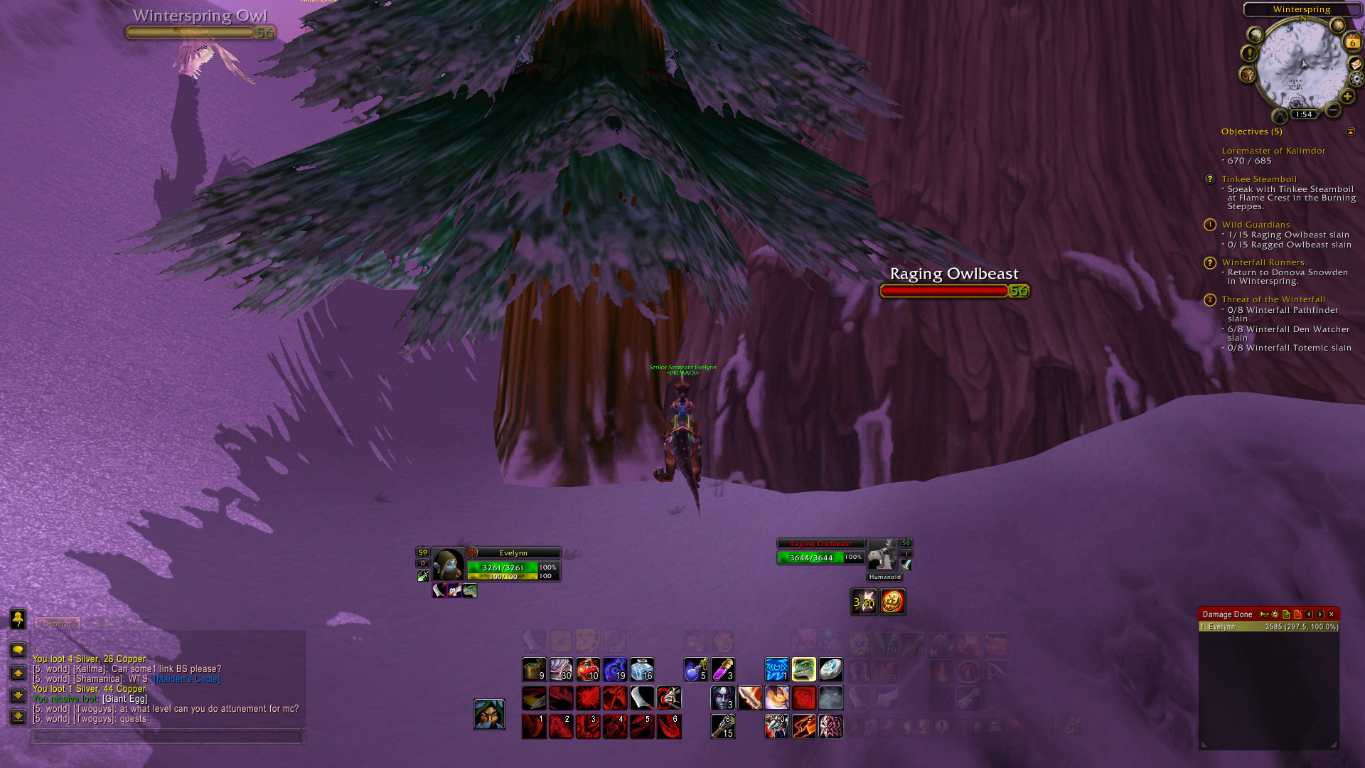 [Winterspring - NPC] Raging Owlbeast has spawn inside object · Issue ...