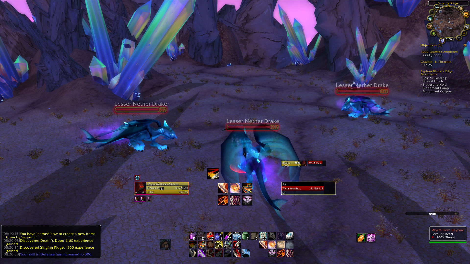 [Blade's Edge Mountain Bugged NPC] Wyrm from Beyond attacking players ...