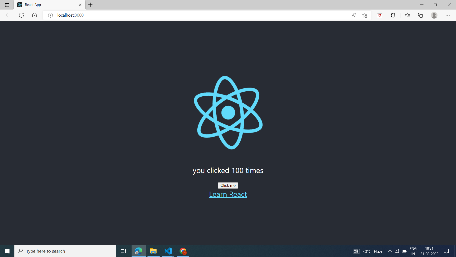 React - State - Basic Click Counter and Value Doubler · akash-coded ...