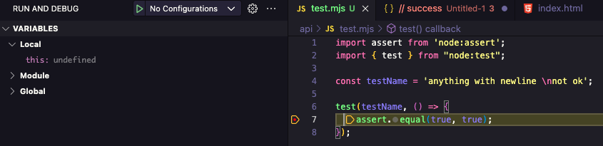How to debug my own test code · Issue #4031 · nodejs/help · GitHub