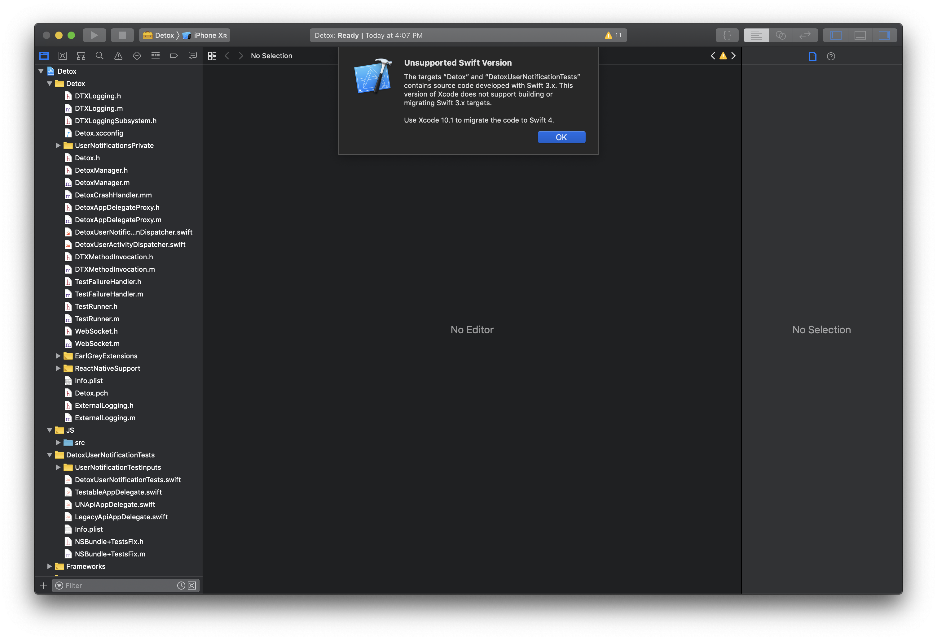 Yarn install fails with XCode 10.2 on MacOS 10.14.3 · Issue 1236 · wix/Detox · GitHub