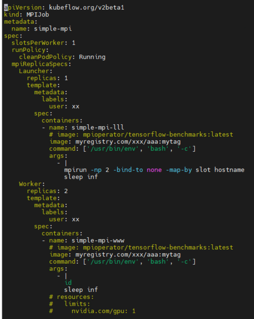 launcher pod displays `Init:ImagePullBackOff`, and it failed to pull ...