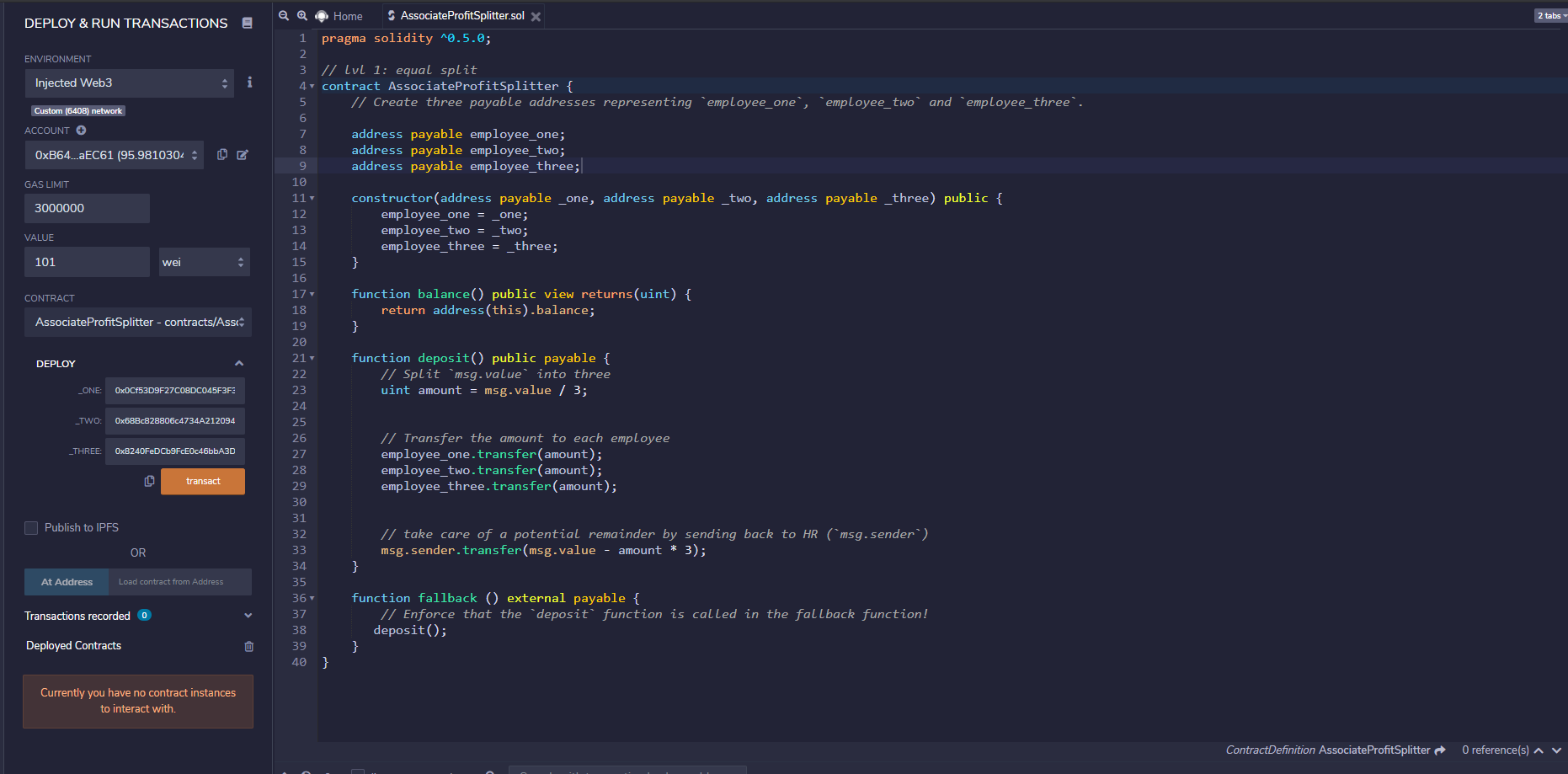 web3 python tutorial 12 - compile solidity smart... GitHub - paulgillpc/solidity-smart-contract: Associate Profit Splitter