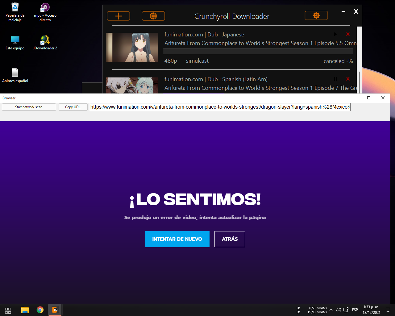Funimation Error Funimation Download its broken Please Fix IT :c · Issue #407 · hama3254 ...