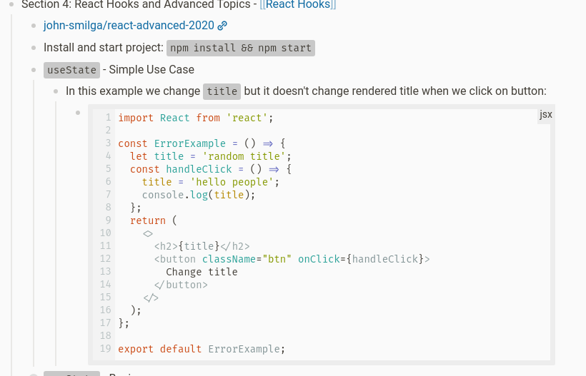 Wired trailing block in a line with inline code block · Issue #5 ...