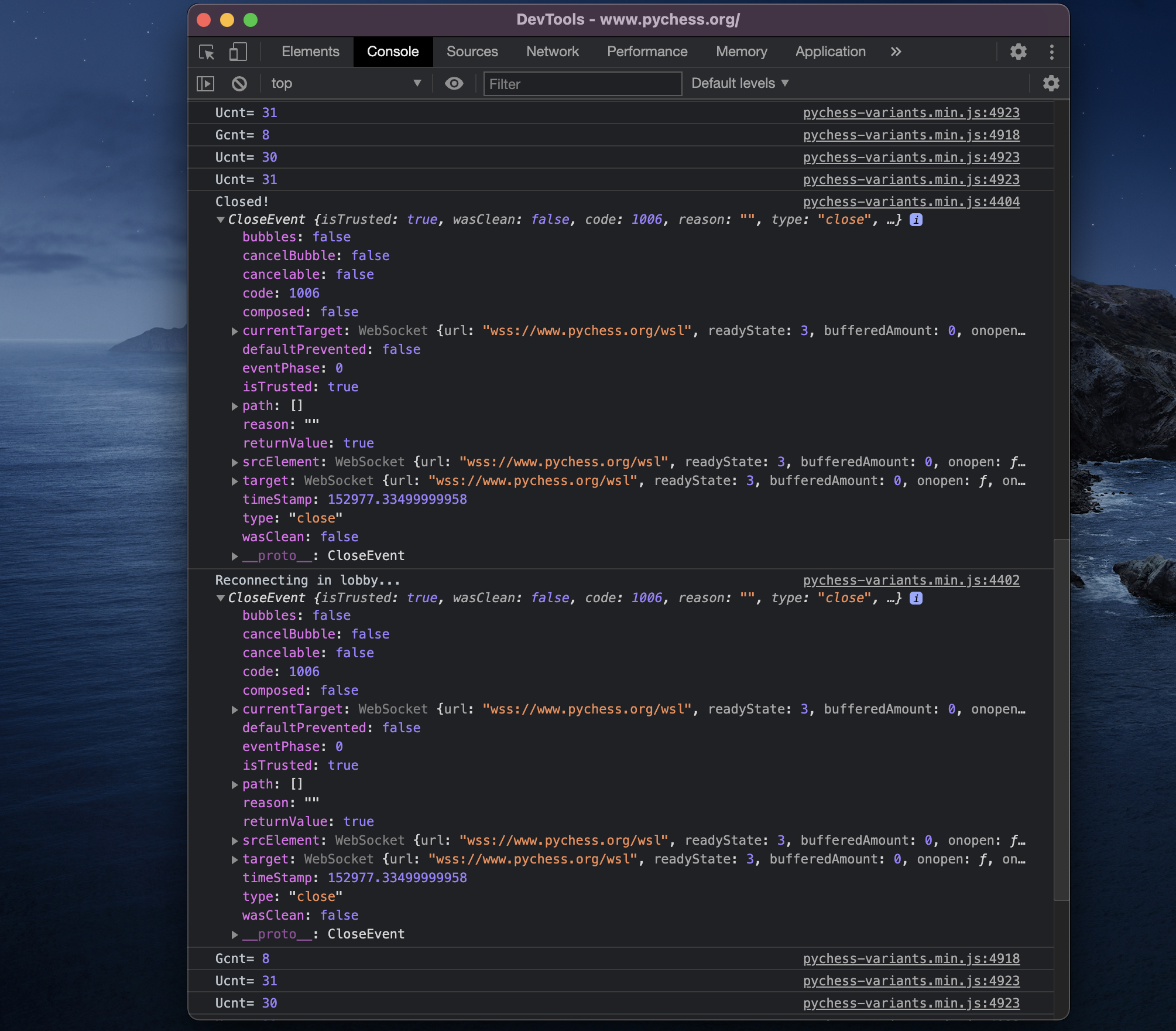 Websocket reconnect doesn't refresh the game · Issue #468 · gbtami ...