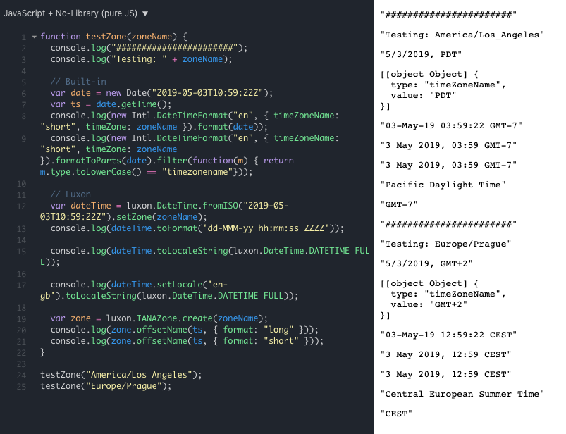 DateTime.toFormat('ZZZZ') not showing expected output