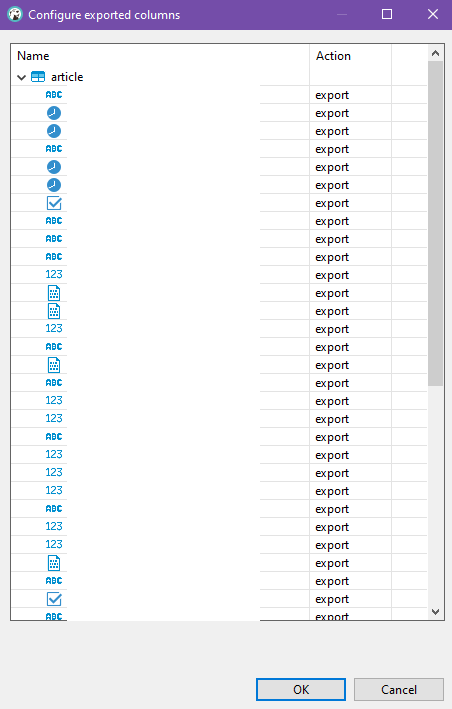 [Export Data] Add two buttons to Skip/Export All columns · dbeaver ...