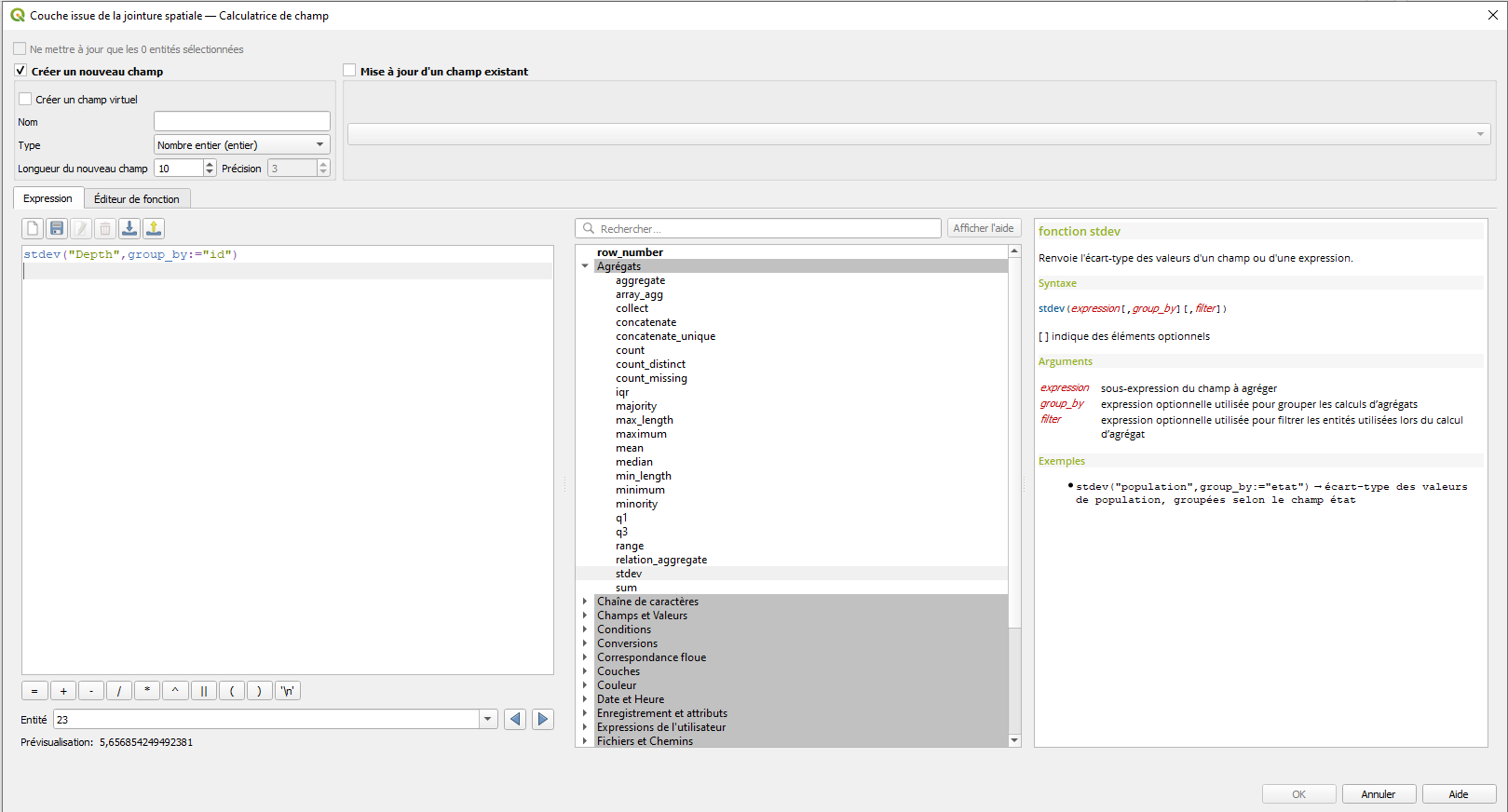 Stdev problem in the field calculator · Issue #49207 · qgis/QGIS · GitHub
