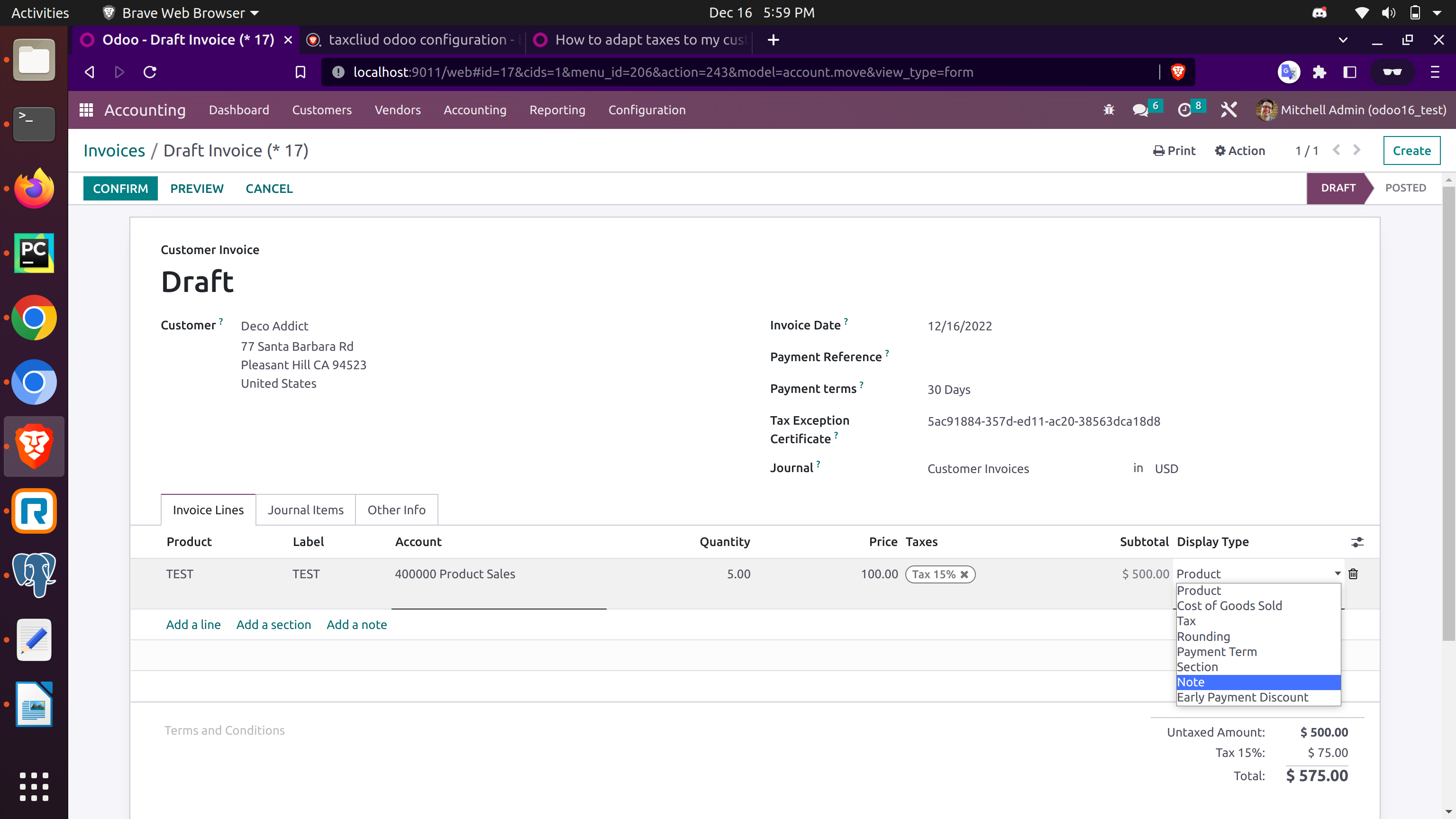 Account invoice Taxcloud Integration · Issue #108166 · odoo/odoo · GitHub