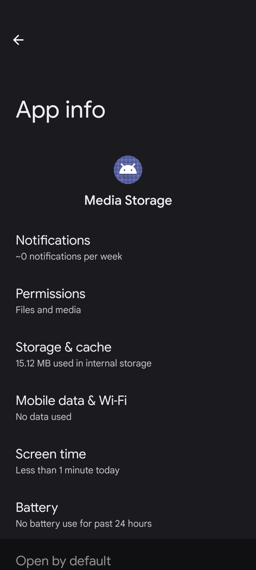 Media storage or stops when