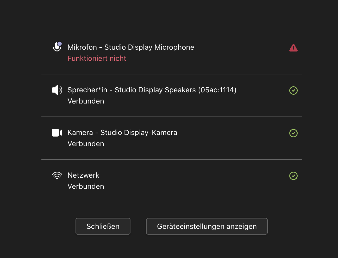 Bug Microphone doesn't work with activated voice isolation feature
