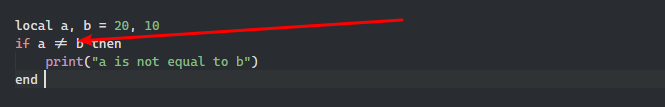 The font can't support "not equal" in lua language in vscode. · Issue ...