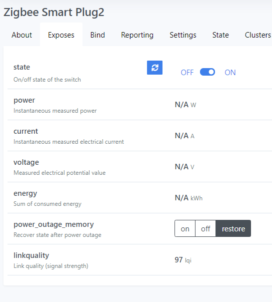 Smart Power Plug not showing statuses · Issue #9252 · Koenkk ...