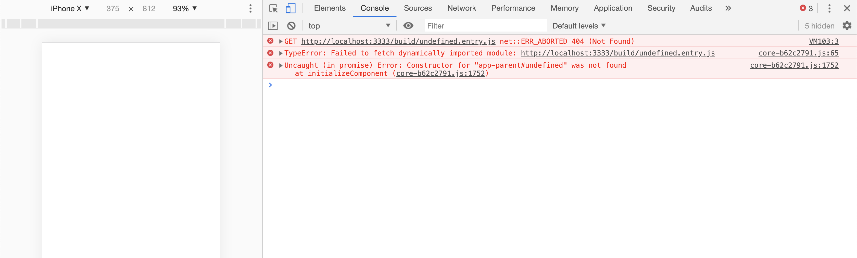 How to use multiple styleUrls? Constructor for "*undefined" was not