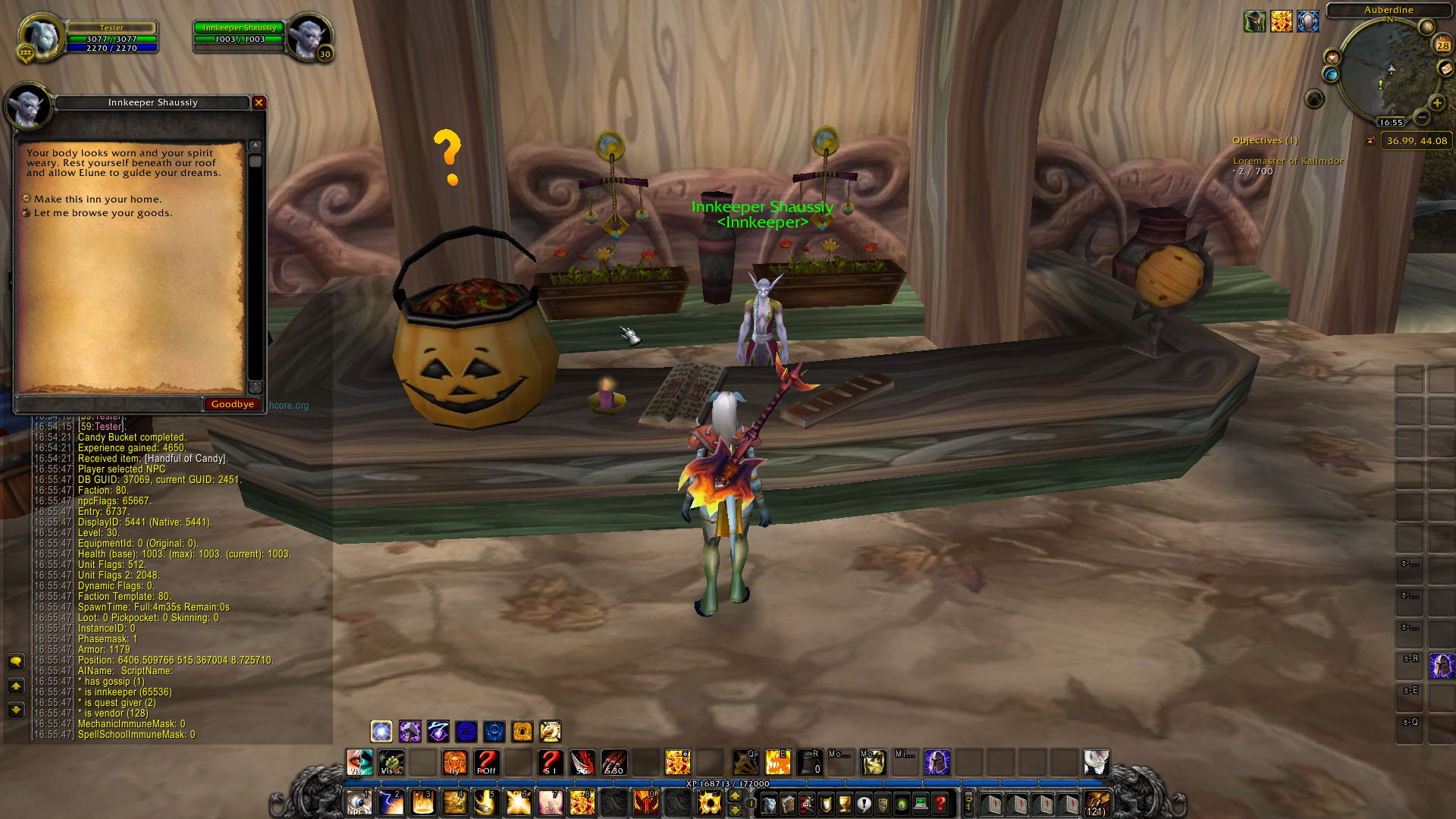 [Darkshore] Innkeeper Shaussiy Missing Trick or Treat Option · Issue ...